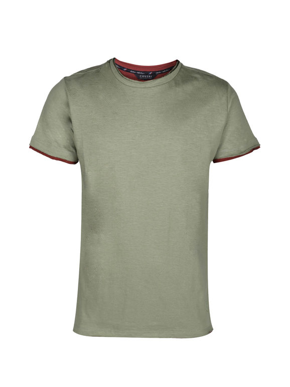T-shirt girocollo da uomo in cotone