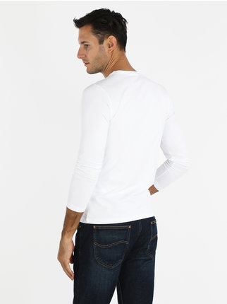 T-shirt homme en coton à manches longues