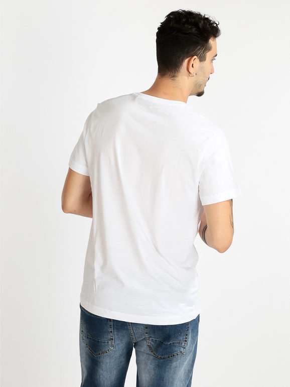 T-shirt homme en coton avec imprimé écrit
 bulle