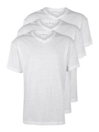 T-shirt intima a V in cotone da uomo. Confezione da 3 prezzi