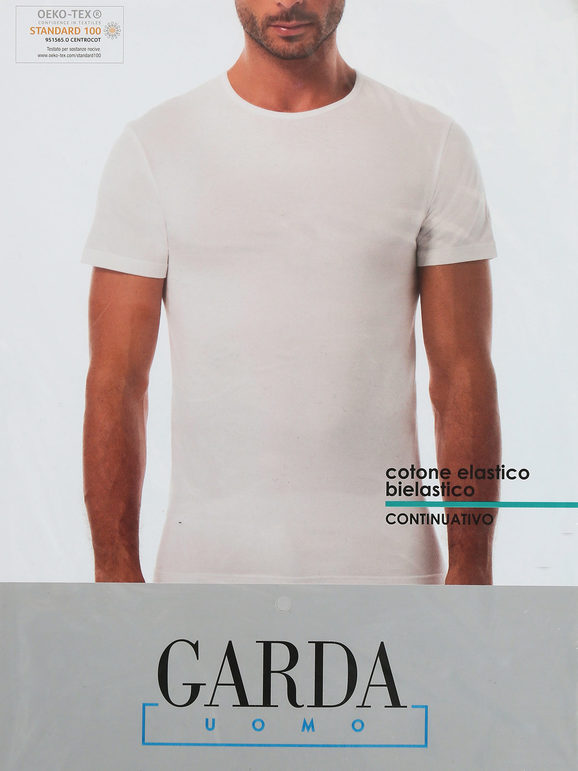 T-shirt intima uomo girocollo in cotone  bielastico