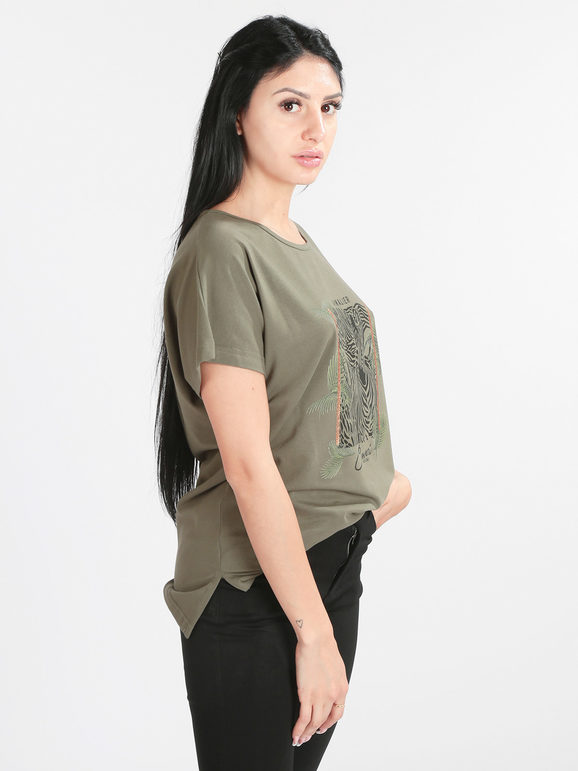 T-shirt long en coton pour femme