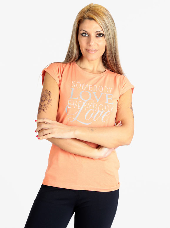 T-shirt manica corta donna con scritte