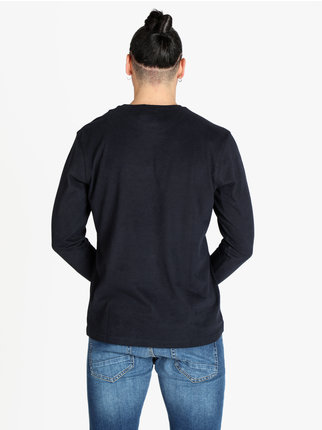 T-shirt manica lunga da uomo in cotone