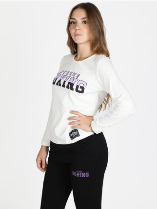 T-shirt manica lunga donna in cotone