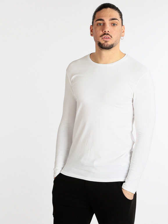 T-shirt manica lunga uomo in cotone
