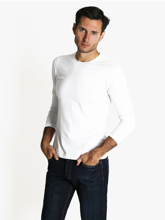 T-shirt uomo a maniche lunghe in cotone
