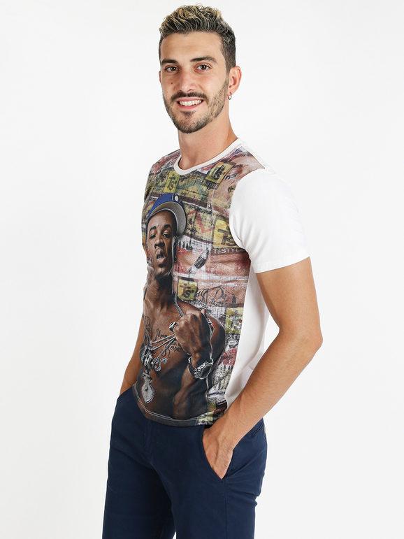 T-shirt uomo con stampa disegno
