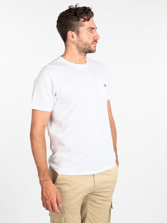 T-shirt uomo in cotone con taschino