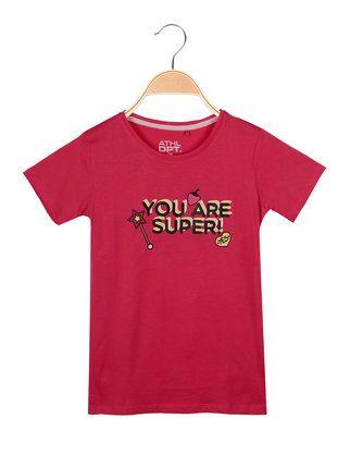 T-shirt with writing and glitter