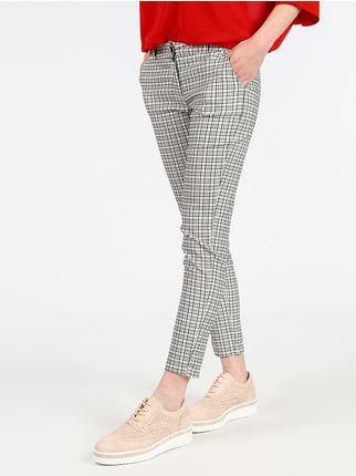 Tartan patterned trousers