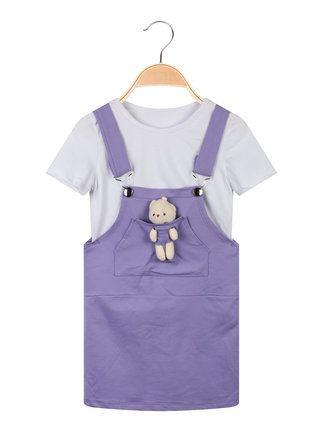 Teddy bear dungarees with t-shirt