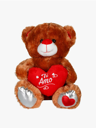 Teddybär mit Herz und „I love you“-Schriftzug