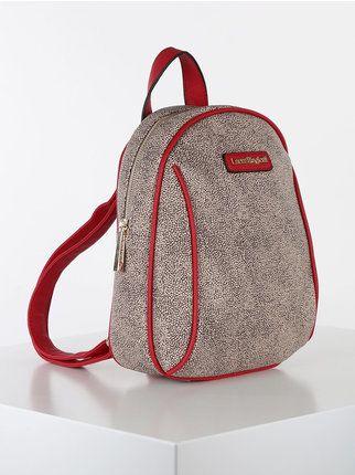 Textured eco-leather backpack