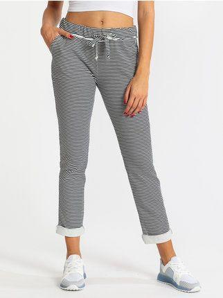 Thin striped cotton trousers