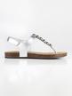 Thong sandals with studs  silver