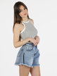Top cropped donna a righe