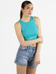 Top donna cropped a costine