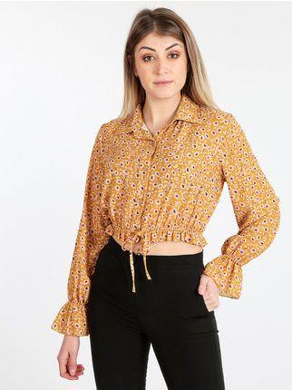 Top donna cropped con stampe