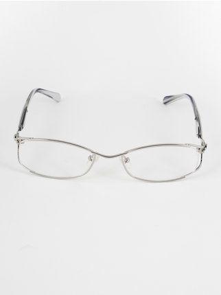 Transparente rechteckige Brille