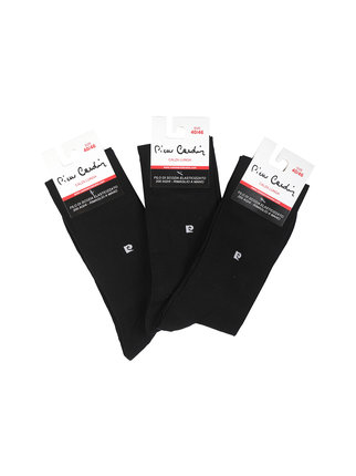 Trio of long socks for men in lisle
