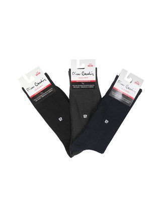 Trio of short socks for men in lisle