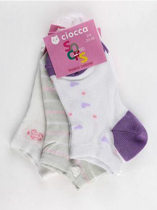 Trio short socks for girls