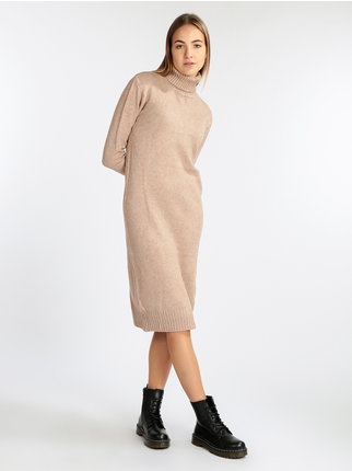 Turtleneck knit dress