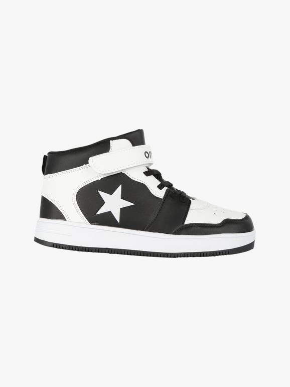 Two-tone baby high-top sneakers
