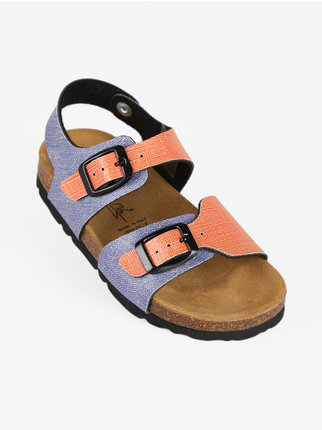 Two-tone baby sandals