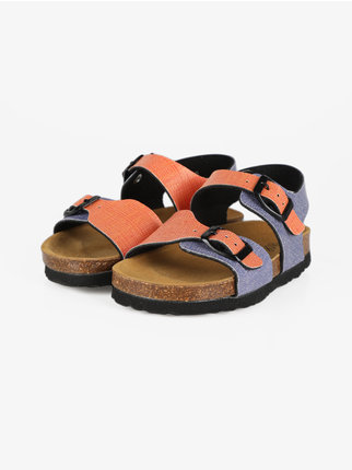 Two-tone baby sandals