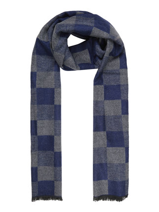 Two-tone checked men's scarf