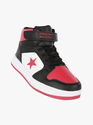Two-tone high-top sneakers for kids