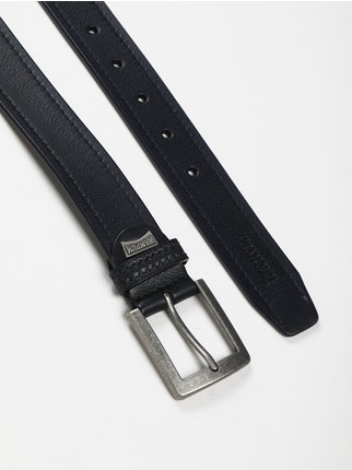 Two-tone men's leather belt