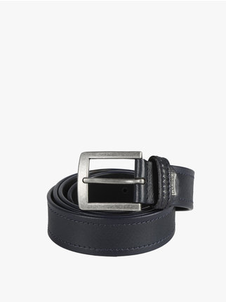 Two-tone men's leather belt