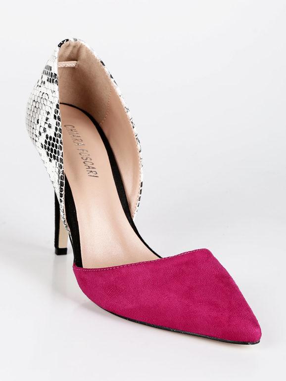 Two-tone open pumps with stiletto heel