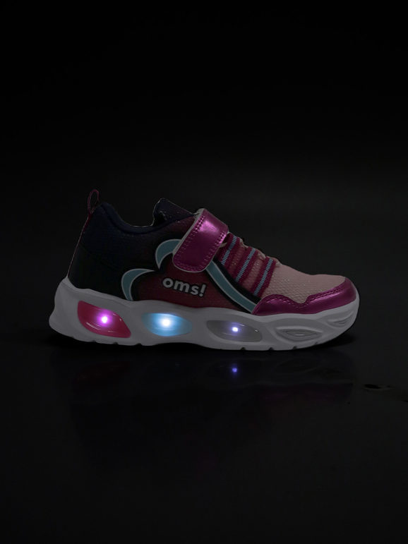 Two-tone shoes for girls with lights