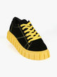 Two-tone women's sneakers with platform
