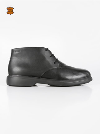 U OTTAVIO B  Men's leather ankle boots