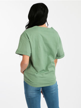 Übergroßes Damen-T-Shirt aus Baumwolle
