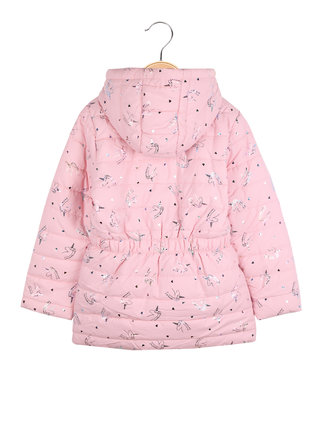 Unicorn down jacket for girls with hood