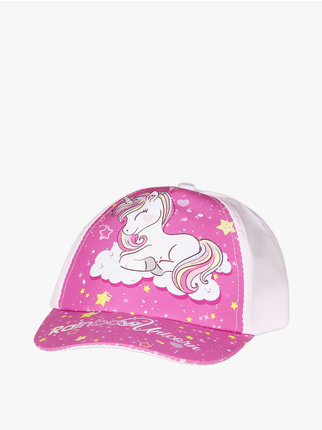 Unicorn hat for girls with visor