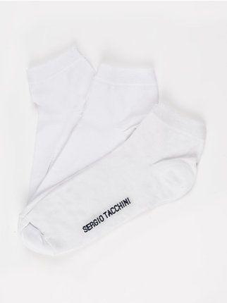 Unisex short socks in lisle thread  3 pairs