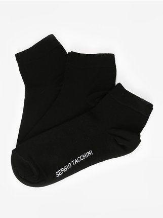 Unisex short socks in lisle thread  3 pairs