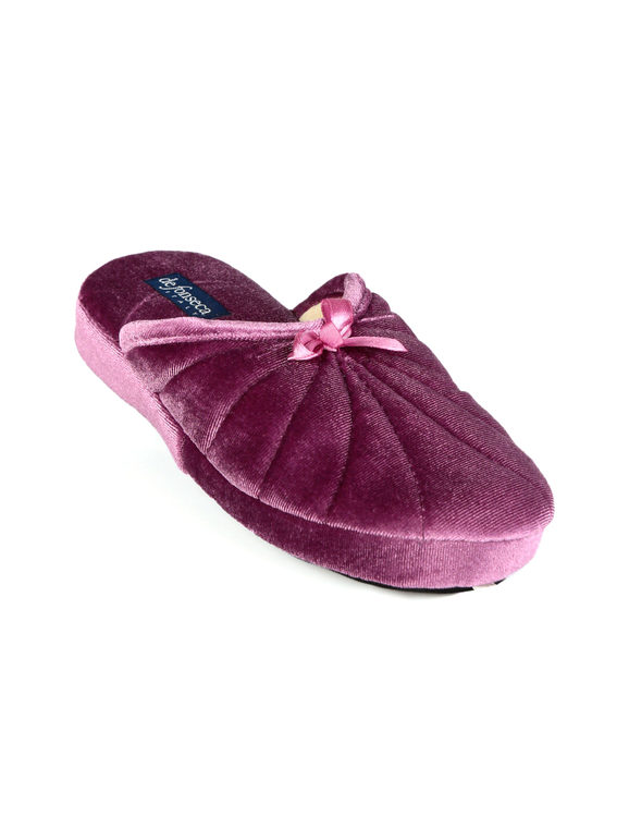 Velvet effect women's slippers