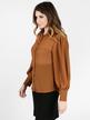 Voilè blouse with puffed sleeves