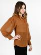 Voilè blouse with puffed sleeves