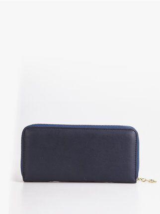 Wallet in embroidered eco leather