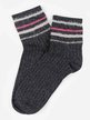 Warm cotton lurex woman socks