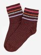 Warm cotton lurex woman socks